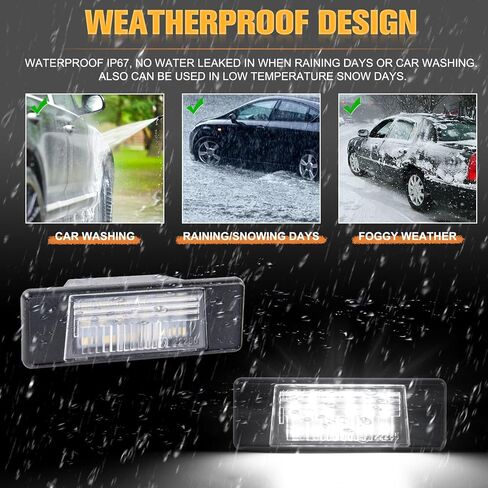 Gempro Led License Plate Light Tag Lamp Assembly Compatible with Nissan Armada Juke Versa NV200 Rogue Sport Infiniti Q50, 6000k White in Saudi Arabia