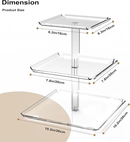 3 Pack Dessert Table Display Set, Clear Acrylic Dessert Stands Buffet Risers for Cupcakes Dessert Pastry Food Treat Tier Cookie Dessert Platter Serving Trays Stand for Wedding Birthday Party in Saudi Arabia