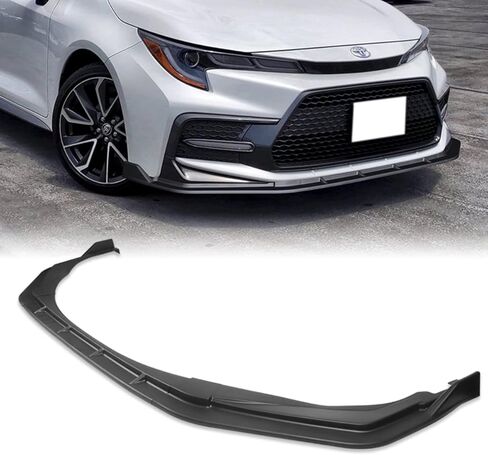 3 قطع الأمامية مصد أمامي مفسد مفسد الجسم الجانبي مجموعة الحماية المتوافقة مع 2020-2024 Toyota Corolla XSE/SE طراز (مات الأسود) in Kuwait