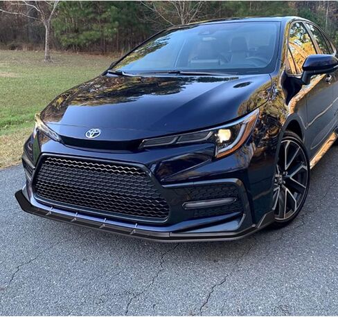 3 قطع الأمامية مصد أمامي مفسد مفسد الجسم الجانبي مجموعة الحماية المتوافقة مع 2020-2024 Toyota Corolla XSE/SE طراز (مات الأسود) in Kuwait