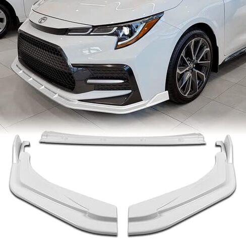 3 قطع الأمامية مصد أمامي مفسد مفسد الجسم الجانبي مجموعة الحماية المتوافقة مع 2020-2024 Toyota Corolla XSE/SE طراز (مات الأسود) in Kuwait