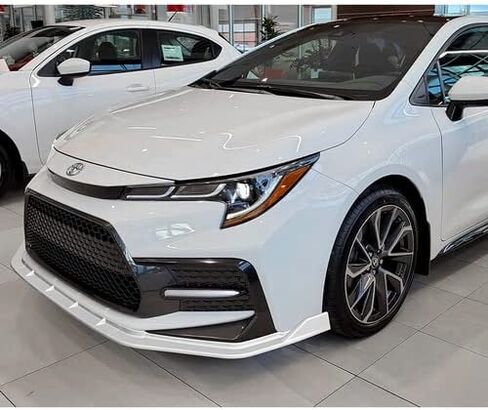 3 قطع الأمامية مصد أمامي مفسد مفسد الجسم الجانبي مجموعة الحماية المتوافقة مع 2020-2024 Toyota Corolla XSE/SE طراز (مات الأسود) in Kuwait