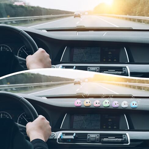 Sibba Cute Luminous Soot Sprites 49Pcs Automotive Interior Decoration Car Rearview Mirror Interior Accessories Colorful Soot Elven Cars Ornament Funny Dashboard Sticker for Car Home Office in Saudi Arabia