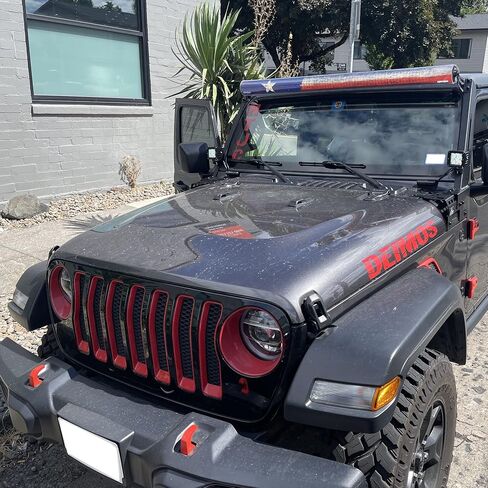 A-Pillar LED LID LID LID BAR أقواس تصاعد لعام 2018-2023 JEEP WRANGLER JL/JLU مع 2 مصابيح LED ، وولفستورم جيب رانجلر 50 و 52 بوصة ضوئية ضوئية إكسسوارات ، شريط الضوء غير متضمن in Kuwait