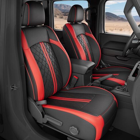 لأغطية مقعد Jeep Wrangler JL 4 DR بدون حامل كأس خلفي 2018 2019 2020 2021 2022 2023 2024 2025 ، أغطية مقعد السيارة المخصصة مجموعة كاملة ، واقي مقعد جلدي مقاوم للماء ، بلاكريد in Kuwait