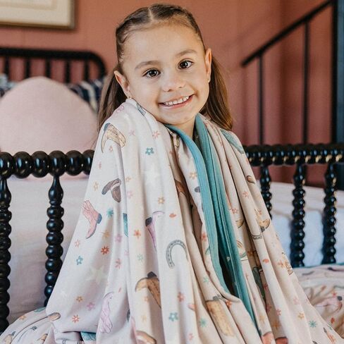 Copper Pearl Jumbo Premium Knit 3 Layer Stretchy Throw Blanket Luna in Kuwait