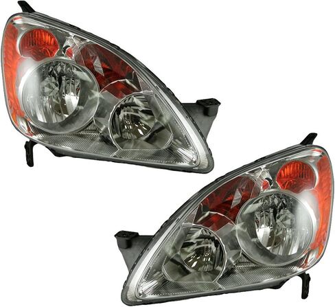 TRQ 2 Piece Headlight Assembly Set Driver & Passenger Side Compatible with 2005-2006 Honda CR-V Japan Built HO2518107 HO2519107 in Saudi Arabia