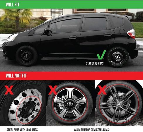مجموعة Hubcaps 16 بوصة من 4 - تصميم أزرق أسود فاخر وأسود 16 " - غطاء عجلات متين وموثوق in Saudi Arabia