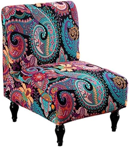 Armless Accent Chair Covers - Printed Slipcover for Living & Dining Room, 04 in Kuwait