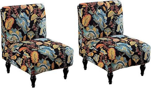 Armless Accent Chair Covers - Printed Slipcover for Living & Dining Room, 04 in Kuwait