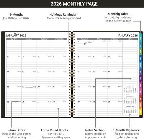 Appointment Book 2025 - Appointment Planner with Weekly ＆ Monthly Spread, January - December, 8.5’’ x 10.5’’, Large, 15 Minute Increments, 2025 Daily Planner with Pockets, Tabs, Flexible Soft Cover in Kuwait