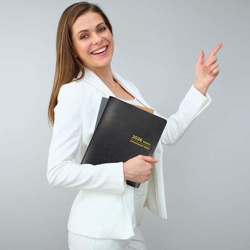 Appointment Book 2025 - Appointment Planner with Weekly ＆ Monthly Spread, January - December, 8.5’’ x 10.5’’, Large, 15 Minute Increments, 2025 Daily Planner with Pockets, Tabs, Flexible Soft Cover in Kuwait