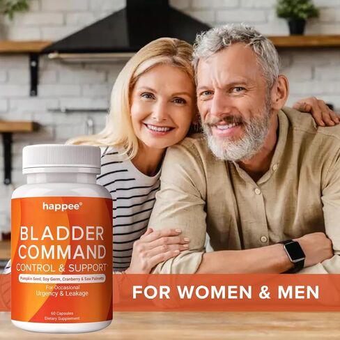 Bladder Control Supplement for Women & Men with Pumpkin Seed Extract, Soy Germ Extract, Saw Palmetto & Cranberry 4-in-1 Active Bladder Support for Frequency, Leaks & Urgency - 60 Capsules in Saudi Arabia