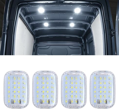 4pcs LED LED أضواء الشحن الداخلية مساحة الحمل مساحة مصابيح القبة البديل لعام 2014-2024 فورد ترانزيت 150 250 350 350 HD Van Transit Connect ، LED White 6000K Cabin Caboun in Kuwait