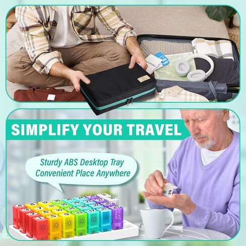 منظم حبوب منع الحمل الشهري مرتين في اليوم ، صندوق حبوب منع الحمل لمدة 31 يومًا بعد PM مع قاطع حبوب منع الحمل وحقيبة حبوب منع الحمل ، وحالات حبوب منع الحمل الناعمة المحمولة مع ملصقات أسبوعية ، وأدوية مريحة وتتبع الفيتامينات in Kuwait