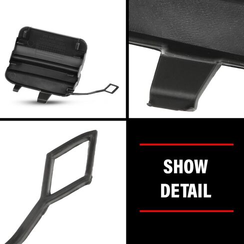 Rear Bumper Towing Cover Tow Hook Cover, Fit Mercedes-Benz C300 350e C400 C450 2015 2016 2017 2018 2019 2020, Black in Saudi Arabia