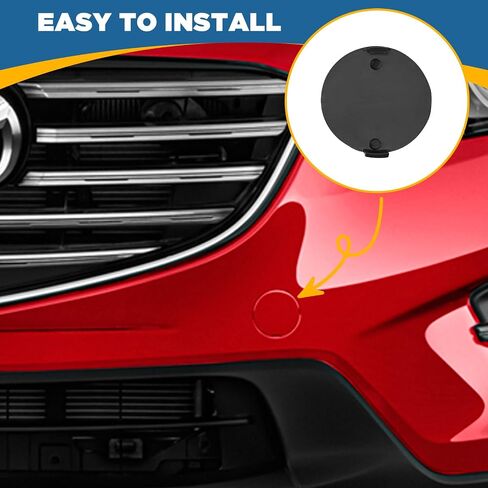 غطاء خطاف السحب في Topus الأمامي لـ Mazda CX-5 2013 2014 2015 2016 Dowing Eye Cap Capeer Cover KD4550A12BB KD45-50-A12-BB (أبيض ، جانب السائق الأيسر) in Saudi Arabia