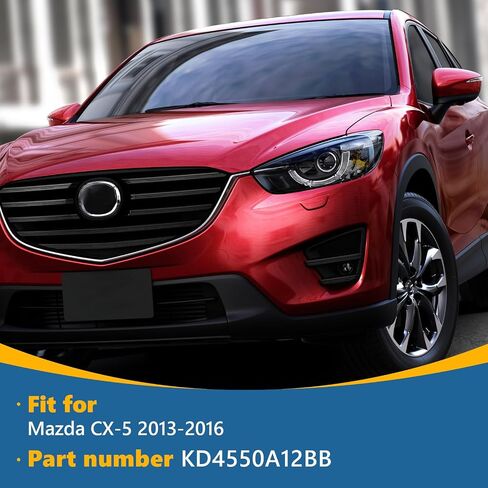غطاء خطاف السحب في Topus الأمامي لـ Mazda CX-5 2013 2014 2015 2016 Dowing Eye Cap Capeer Cover KD4550A12BB KD45-50-A12-BB (أبيض ، جانب السائق الأيسر) in Saudi Arabia