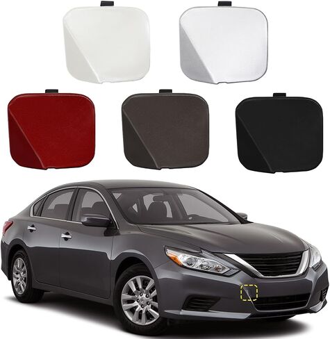 TOPUS Front Bumper Tow Hook Cover Towing Eye Cap for Nissan Altima 2016 2017 2018 622A09HS0A (Silver,Right Passenger Side) in Saudi Arabia