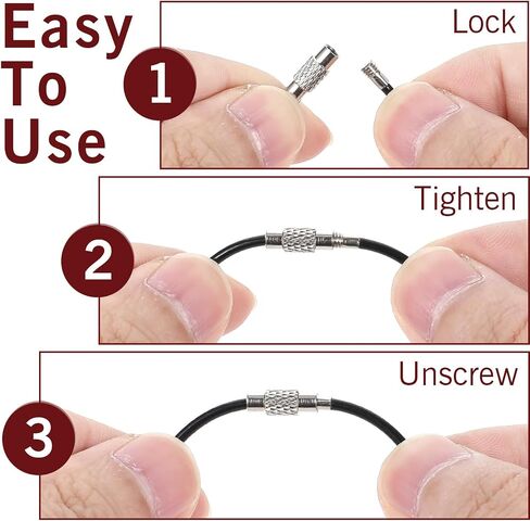 120 Pack Wire Keychain Cable, 6 Inches Stainless Steel Wire Ring, 2mm Loops Cable Key Ring, Key Chain Rings, Coated Heavy Duty Luggage Tags Loops for Hanging Keyring Keys Tag Keepers Black in Saudi Arabia
