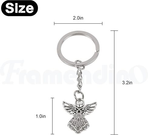 Framendino ، 50 PCS Silver Guardian Angel Charm Charm Charm Chain Chain chain for Wedding Party Favors in Saudi Arabia