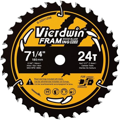 7-1/4 Inch Circular Saw Blade 10-Pack – 40 Teeth, 5/8 Inch Arbor, Precision Wood Cutting Blades for Softwood, Hardwood, Plywood, MDF, and More – Ideal for Circular Saws and Cordless Saws in Saudi Arabia
