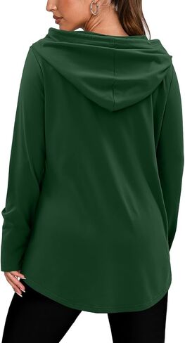 BETTE BOUTIK Womens Quarter Zip Tunic Hoodies Pullover Long Hooded Sweatshirts S-3XL in Kuwait