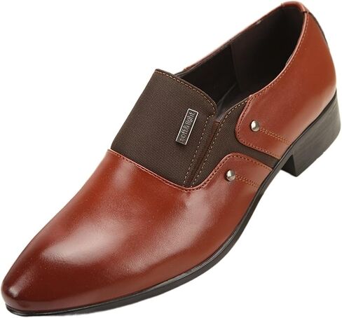 Dress Shoes for Men Comfortable Men's Patent Leather Casual Shoes Stylish Flats for Everyday Wear in Kuwait