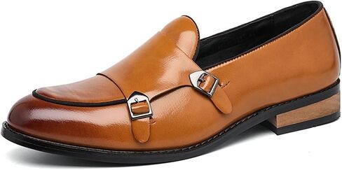 Dress Shoes for Men Elegant Double Monk Strap Loafers for Men Stylish Party Wedding Shoes in Kuwait