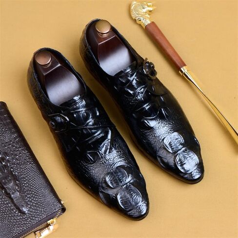Dress Shoes for Men Men's Casual Flat Leather Shoes Stylish and Comfortable Footwear for Everyday Wear in Kuwait