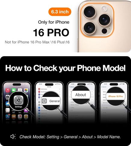 TORRAS Magnetic Slim-Fit for iPhone 16 Pro Case Thin Black in Kuwait