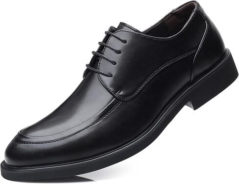 Dress Shoes for Men Men's Lace-up Leather Dress Shoes Casual Business Pointed Toe Formal Wedding Footwear in Kuwait