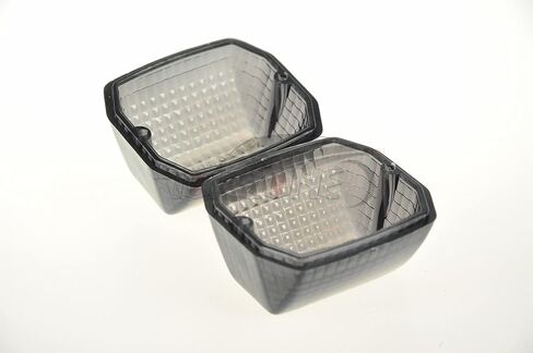 TOPZONE Compatible for Kawasaki ZZ-R600 /ZRX1200R /ZRX1200S/ ZRX1100/ ZR400/Z750 ; Front/Rear Turn Signal Blinker Lamp Light Idicator Lens (Smoke Lens) in Kuwait