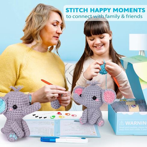 Crochetta Crochet Kit for Beginners, Beginner Crochet Kits for Adults with Step-by-Step Video Tutorials, DIY Knitting & Crocheting Craft Hobbies Supplies, Bonsai Tree Amigurumi(40%+ Yarn) in Kuwait