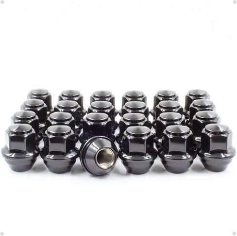 إكسسوارات العجلات أجزاء 24 PCS M12x1.5 12x1.5 Thread OEM Style Lug Nuts 1.25 "32mm Long Black Chrome 3/4" 19mm Hex Hex Fits Ford Bronco (No Raptor) Ranger (No Raptor) CV6Z-1012-C | 611-303 in Saudi Arabia