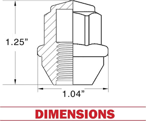 إكسسوارات العجلات أجزاء 24 PCS M12x1.5 12x1.5 Thread OEM Style Lug Nuts 1.25 "32mm Long Black Chrome 3/4" 19mm Hex Hex Fits Ford Bronco (No Raptor) Ranger (No Raptor) CV6Z-1012-C | 611-303 in Saudi Arabia