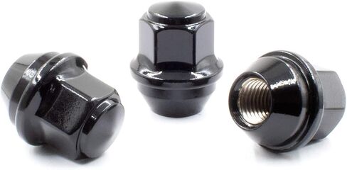 إكسسوارات العجلات أجزاء 24 PCS M12x1.5 12x1.5 Thread OEM Style Lug Nuts 1.25 "32mm Long Black Chrome 3/4" 19mm Hex Hex Fits Ford Bronco (No Raptor) Ranger (No Raptor) CV6Z-1012-C | 611-303 in Saudi Arabia