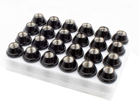 إكسسوارات العجلات أجزاء 24 PCS M12x1.5 12x1.5 Thread OEM Style Lug Nuts 1.25 "32mm Long Black Chrome 3/4" 19mm Hex Hex Fits Ford Bronco (No Raptor) Ranger (No Raptor) CV6Z-1012-C | 611-303 in Saudi Arabia