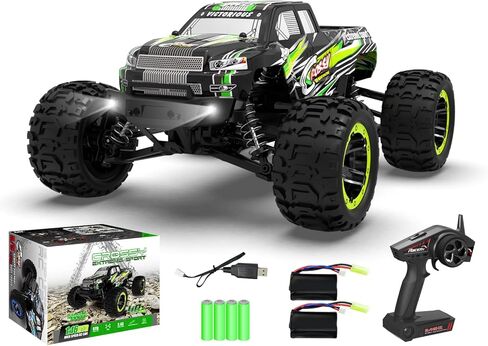 RACENT 1:16 RC Truck 4x4 Hobby RC Car 40KPH عالية السرعة شاحنة التحكم عن بعد للأطفال البالغين، شاحنة الوحش على الطرق الوعرة مع تحكم راديو 2.4 جيجا هرتز، بطاريتان in Kuwait
