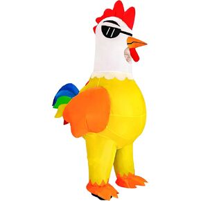 Inflatable Chicken Costume Adult, Blow up Chicken Costumes Funny Rooster Costumes for Men Women for Halloween Cosplay Party (Adult) in Kuwait