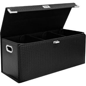 منظم جذع لسيارات الدفع الرباعي ، منظم جذع السيارات مع غطاء ، أساسيات السيارات الجديدة ، متعددة الوظائف ، قابلة للطي لتخزين جذع البضائع ذات اللون الأسود-XL in Kuwait