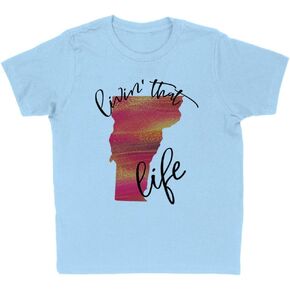 Livin' That Vermont Life Kids T-Shirt Youth in Kuwait