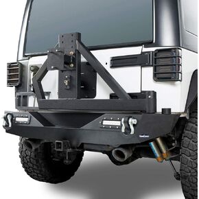 HOOKE ROAD WRANGLER JK OFTROAR REAR PUMPER و RACK TREAR ARM RACK W/2 X 18W LED LID LIGH in Kuwait