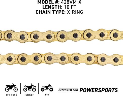 Niche 428 X-Ring Motorcycle Drive Chain بكرة كبيرة مع رابط Master Connecting (10 أقدام) in Saudi Arabia