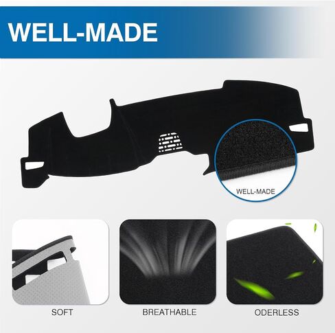 KUST Car Dash Cover for Honda Accord 2023-2026 Left Hand Drving Dash Carpet Polyester Non-Slip Dash Protector Interior Accessories for Accord Custom Fit Dash Mat Sunshade Windshield Glare Black in Saudi Arabia