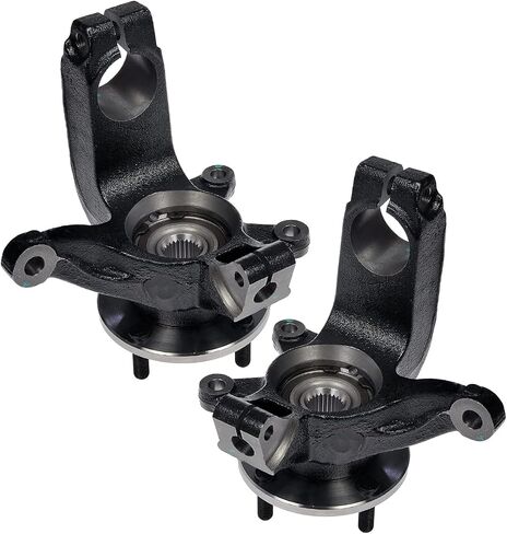 Autoshack Front Steering Knuckle for 2006-2011 Ford Focus 2.0L 2.3L FWD | سائق وركاب جانب | 4-lug | عجلات المحامل المحور استبدال KN798408PR in Saudi Arabia