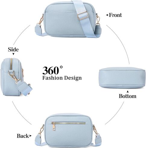 GAEKEAO Small Crossbody Bags for Women Vegan Leather Wide Strap Trendy Design Camera Bag Purse Shoulder Handbag Travel in Saudi Arabia