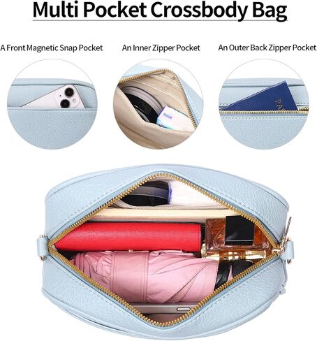 GAEKEAO Small Crossbody Bags for Women Vegan Leather Wide Strap Trendy Design Camera Bag Purse Shoulder Handbag Travel in Saudi Arabia