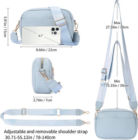 GAEKEAO Small Crossbody Bags for Women Vegan Leather Wide Strap Trendy Design Camera Bag Purse Shoulder Handbag Travel in Saudi Arabia