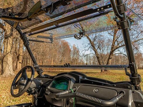 الزجاج الأمامي Superatv Scratch Resistant Flip لعام 2014+ CFMOTO UFORCE 800 ، المصنوع من 1/4 بوصة من البولي المغلفة الصلبة ، يمكن أن يتم إغلاقه ، أو تنفيس ، أو مفتوح بالكامل ، الولايات المتحدة الأمريكية مصنوعة in Saudi Arabia